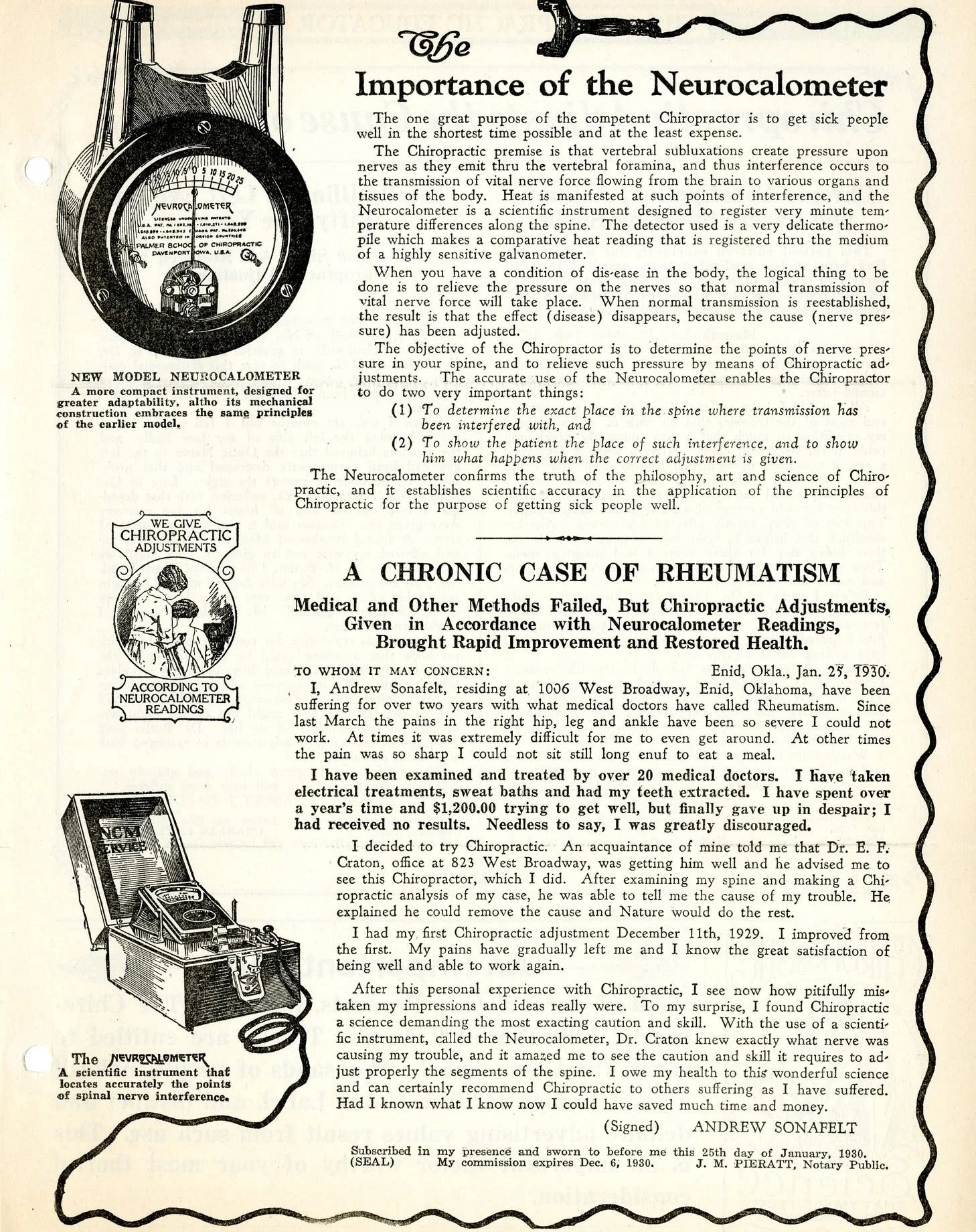First Chiropractic Instrument